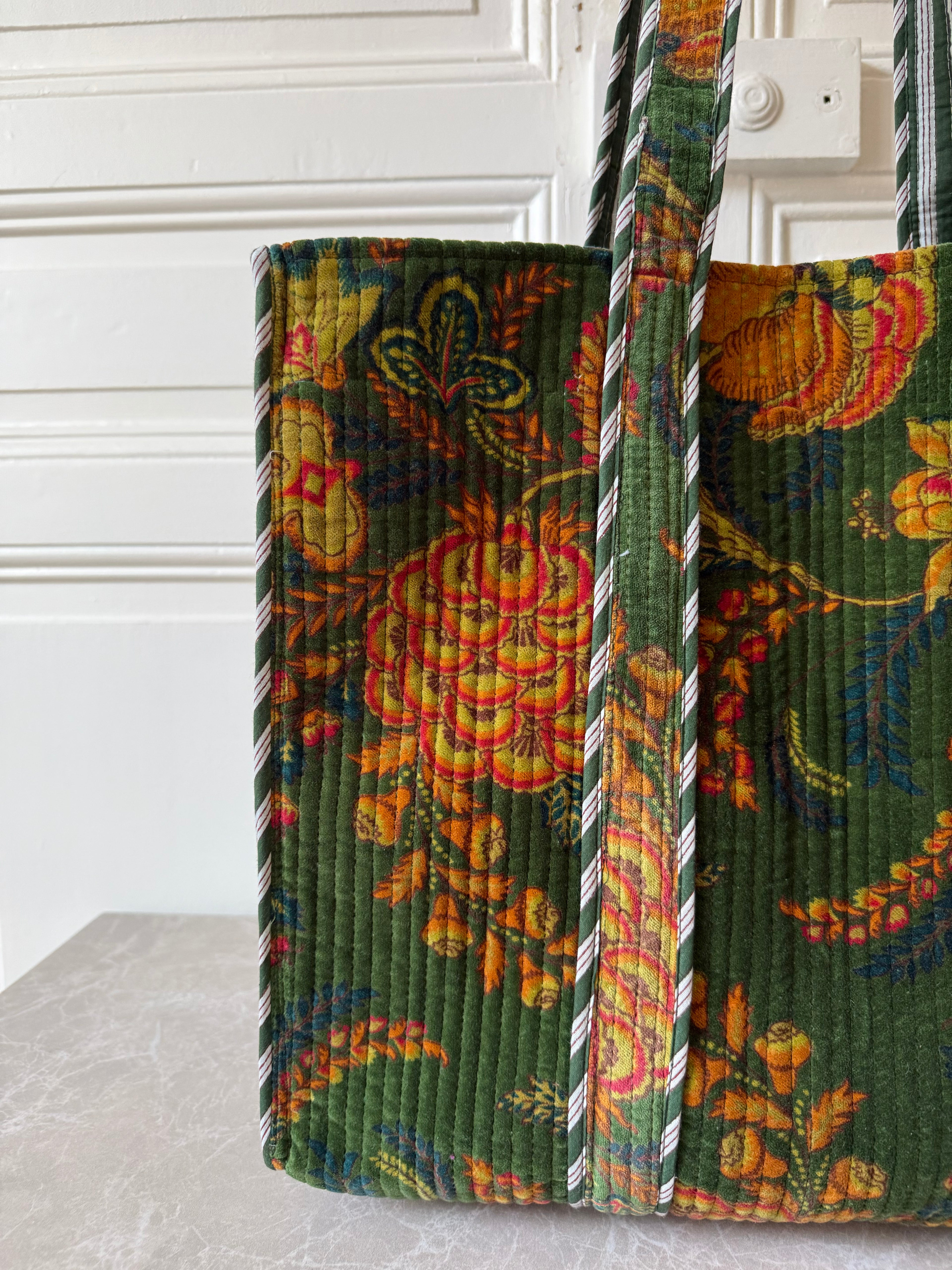 Sac cabas velours